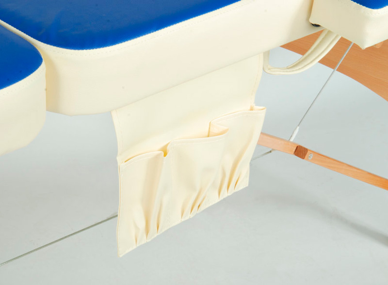 Массажный стол складной MED-MOS JF-AY01 3-х секционный, деревянная рама (двухцветный, размер 185*70) фото 2