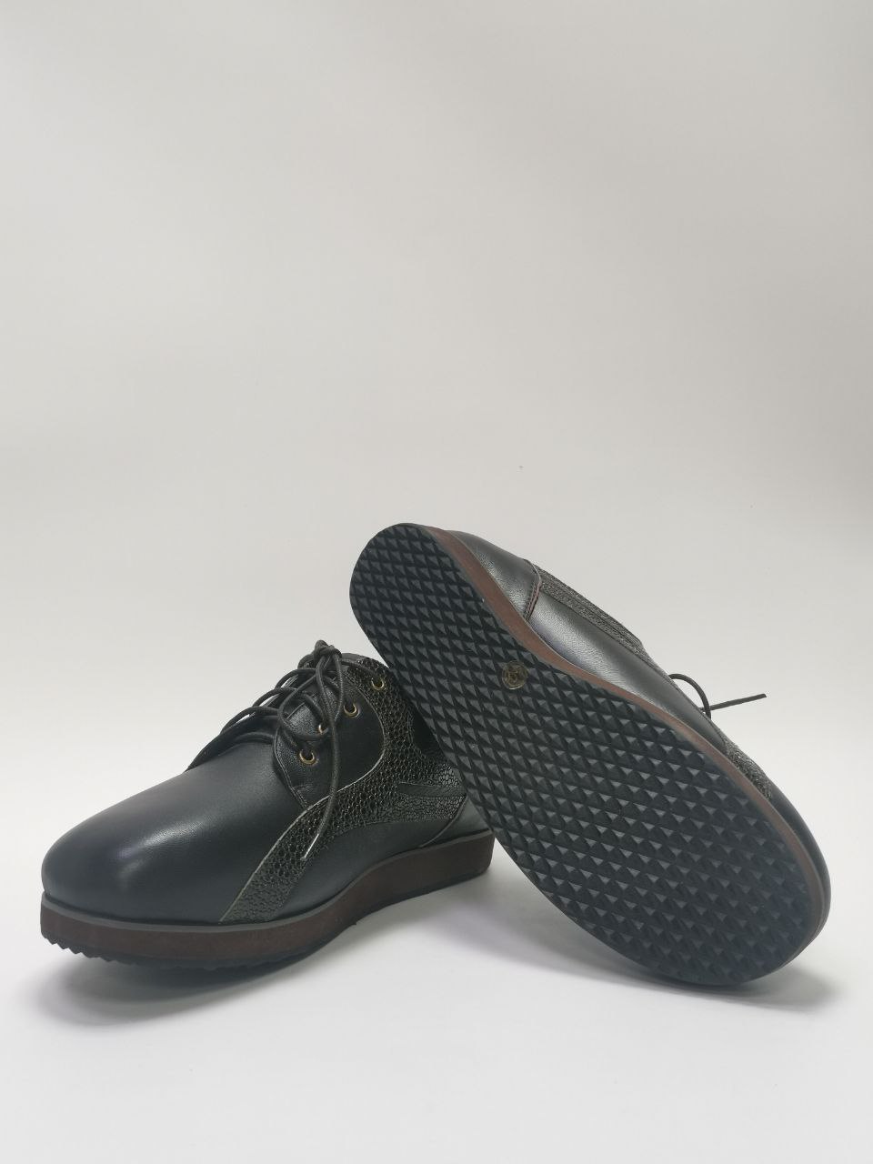 Полуботинки ортопедические женские кожаные Ортомода 8122 ш увеличенной полноты коричневые фото 4