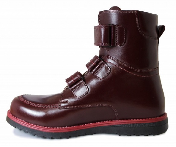 Ботинки осенние бордовые 160208 фото 3