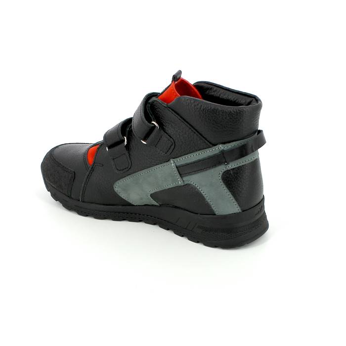 Ботинки демисезонные на байке цв.черный/св. серый/красный 360/1-БП-897-1,61,296 фото 2