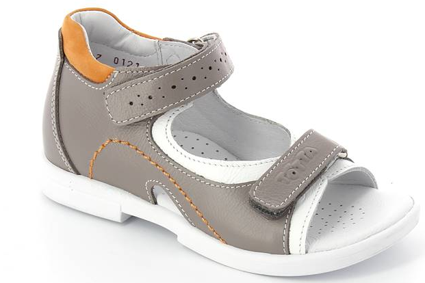 Туфли летние открытый нос, ц. серо-беж/белый/оранж 0219-КП-191,99,15 фото 1